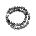 Obsidian Skull Wrap Bracelet (S)
