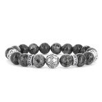 Silver Grenade Larvikite Bracelet (S)