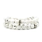 Howlite Skull Wrap Bracelet (S)