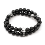 Matte Onyx Wrap Bracelet (S)
