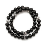 Matte Onyx Wrap Bracelet (S)