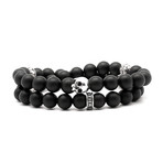 Matte Onyx Wrap Bracelet (S)