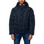 Alaska Hooded Down Puffer Coat // Dark Navy (L)