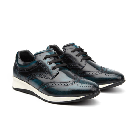 Franchesco Wing-Tip Casual Sneakers // Iguana + Navy (US: 8)