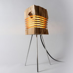 Reclaimed Wood Light Sculpture // Tripod