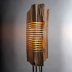 Reclaimed Wood Light Sculpture // Large Floor