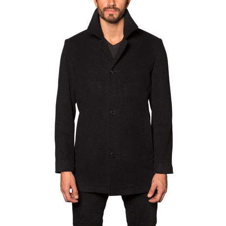 American Cashmere Blend Overcoat // Black (S)