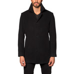 American Cashmere Blend Overcoat // Black (2XL)