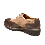 Capo Light Wing-Tip Brogue Oxfords // Camel + Brown (US: 8)