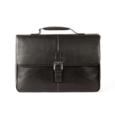 Tyler Tumbled Brokers Bag (Black)