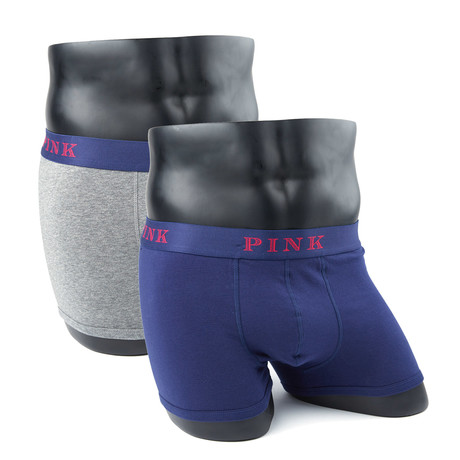 Thomas Pink // Carnaby Trunk // Grey Heather + Navy // Pack of 2 (S)