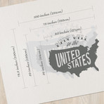 Made Well in the USA Map // White (75”W x 59"H)