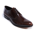 Polished Plain Toe Derby // Brandy (Euro: 46)