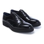 Platform Cap-Toe Derby // Black (Euro: 41)