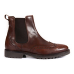 Medallion Chelsea Boot // Dark Brown (Euro: 45)