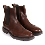 Medallion Chelsea Boot // Dark Brown (Euro: 42)