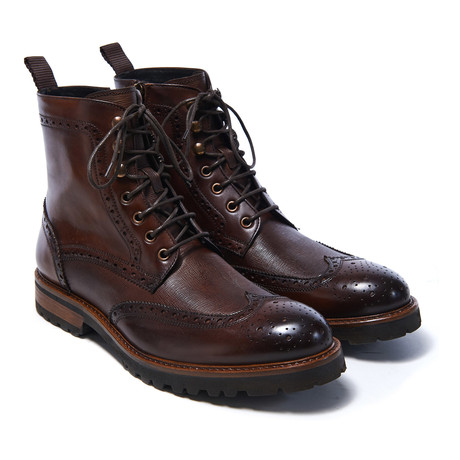 Wing Cap Derby Ankle Boot // Brown (Euro: 41)