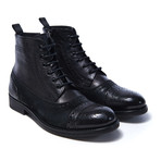 Toe Cap Derby Ankle Boot // Black (Euro: 42)