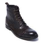 Toe Cap Derby Ankle Boot // Dark Brown (Euro: 46)