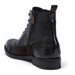 Toe Cap Derby Ankle Boot // Dark Brown (Euro: 41)