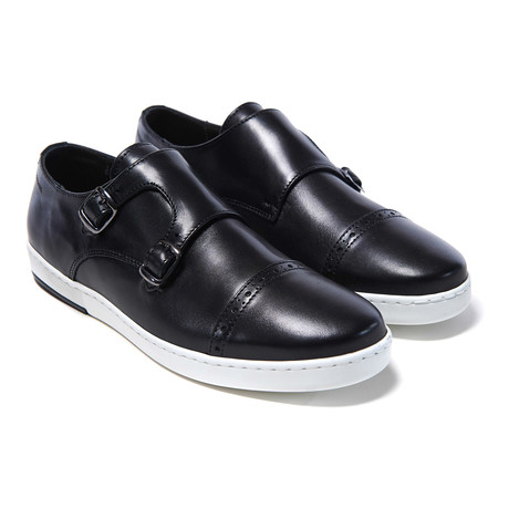 Del Re Shoes // Monk Strap Sneaker // Black (Euro: 41)