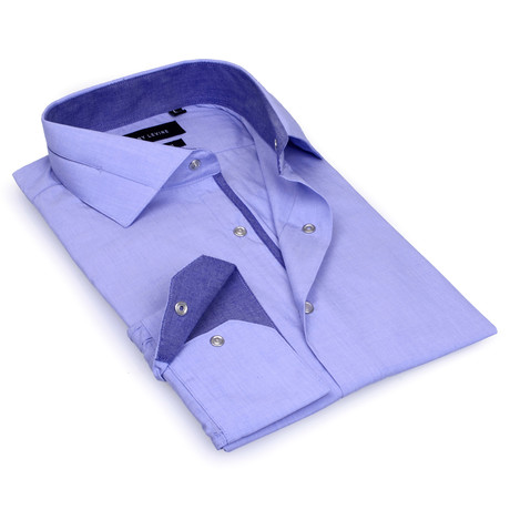 Levinas Collection // Button-Down Shirt // Heather Blue (3XL)