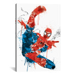 Ultimate Spider-Man // Watercolor Splatter (60"W x 40"H x 01.5"D)