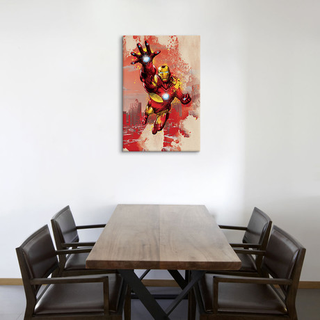 Avengers Assemble // Iron Man // Scene Splatter (26"W x 18"H x 0.75"D)