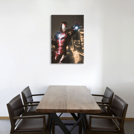 Avengers Assemble // Iron Man // Geometric Classic (60"W x 40"H x 01.5"D)