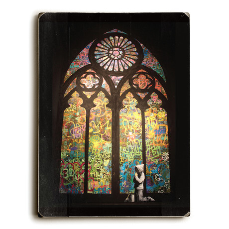 Stained glass (9"W x 12"H // Solid Wood)