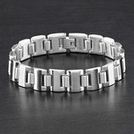 Solid Cylinder Link Bracelet (Silver)