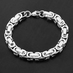 Solid Byzantine Chain Bracelet (Silver)