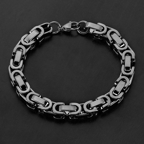 Solid Byzantine Chain Bracelet (Silver)