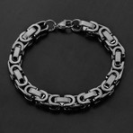 Solid Byzantine Chain Bracelet (Silver)