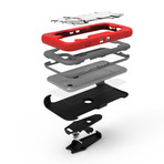 Zizo® Proton // Crimson Red + Clear (iPhone 7)