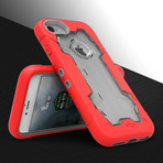 Zizo® Proton // Crimson Red + Clear (iPhone 7)