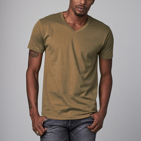 Ultra Soft Sueded V-Neck // Military Green (S)