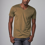 Ultra Soft Sueded V-Neck // Military Green (M)