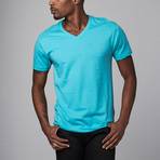 Ultra Soft Sueded V-Neck // Turquoise (2XL)