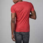 Ultra Soft Hand Dyed V-Neck // Red (S)