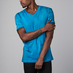 Ultra Soft Hand Dyed V-Neck // Turquoise (L)