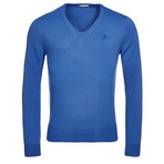 Versace Collection // V-Neck Sweater // Blue (L)