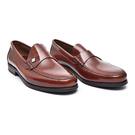 Rubber Sole Ornament Loafer // Antic Chestnut (Euro: 39)