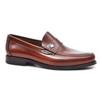 Rubber Sole Ornament Loafer // Antic Chestnut (Euro: 42)