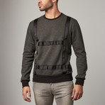 Grosgrain Cotton Sweatshirt // Dark Grey (L)