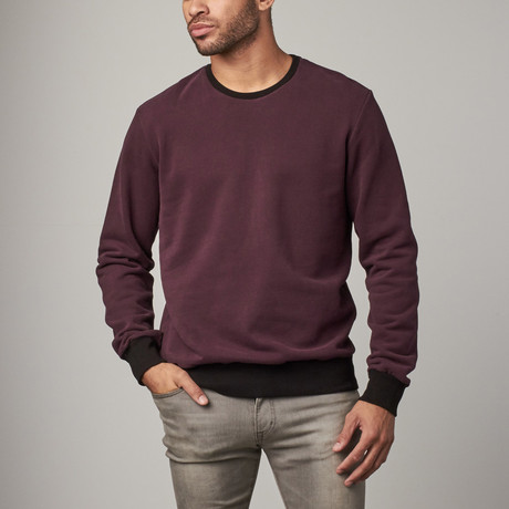 Premium Cotton Sweatshirt  // Burgundy (XS)