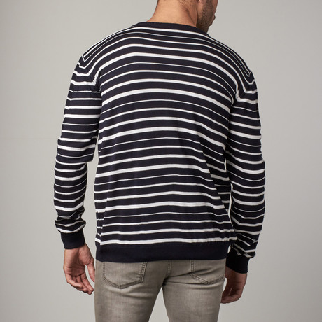 Striped Cardigan // Marine (XS)