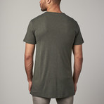 Oversize Straps Crewneck Tee // Dark Green (S)