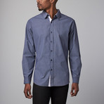 Radley Long Sleeve Button-Up // Blue + White (XL)