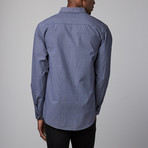 Radley Long Sleeve Button-Up // Blue + White (XL)